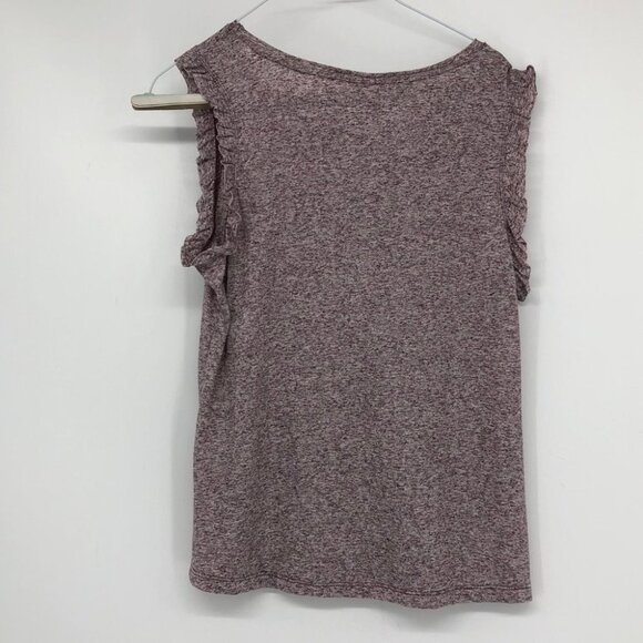 Silver Icing Jacqueline de  Yong Purple marled frilled cap sleeve NWT tee small - Picture 13 of 14